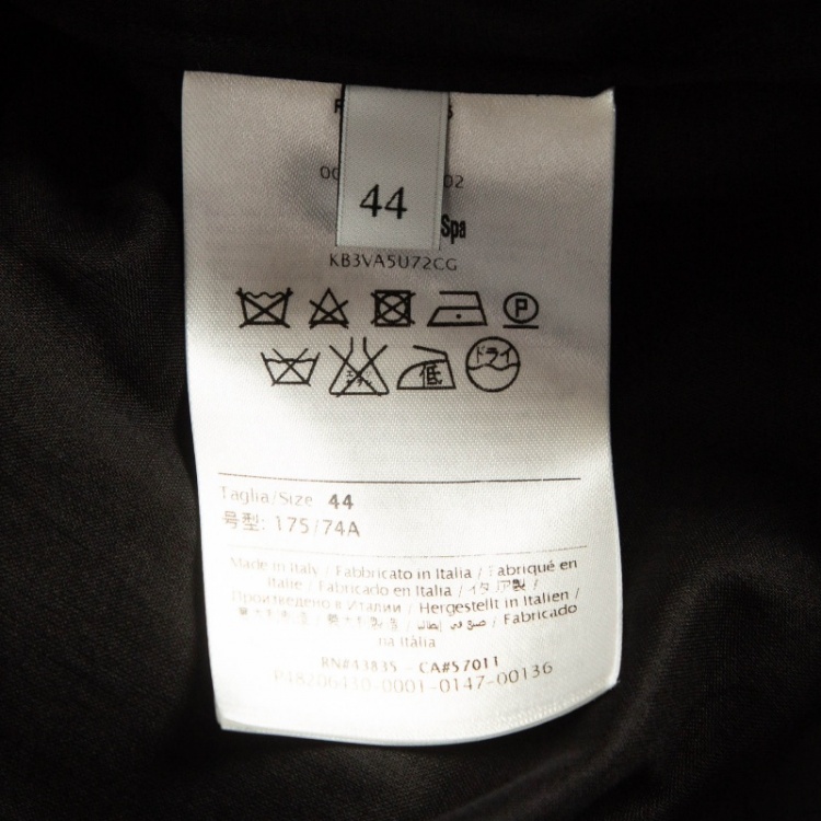 Pre Owned Valentino Black Eyelet Embroidered Cotton Kaftan M