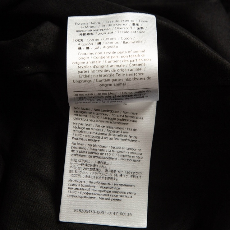 Pre Owned Valentino Black Eyelet Embroidered Cotton Kaftan M