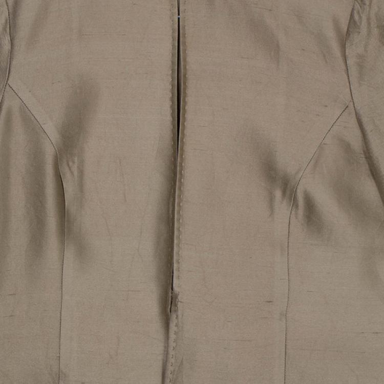 Pre Owned Valentino Champagne Silk Jacket XL