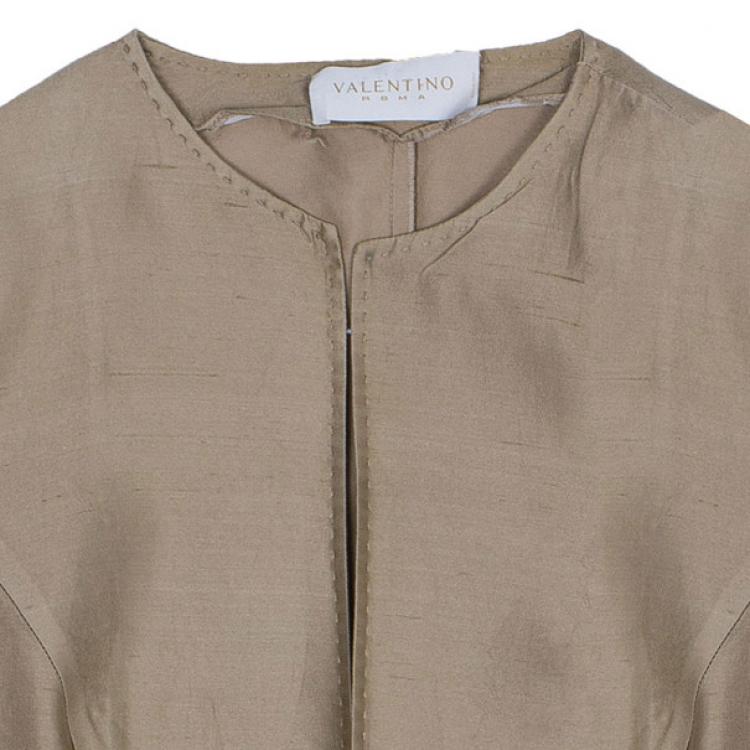 Pre Owned Valentino Champagne Silk Jacket XL