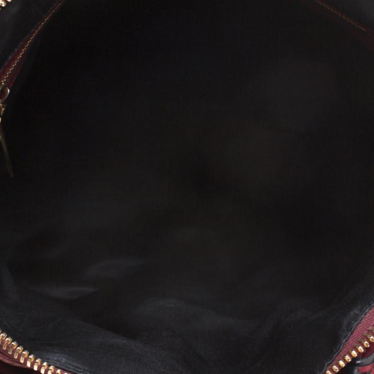 Pre Owned Valentino Red Leather Petale Rose Dome Satchel