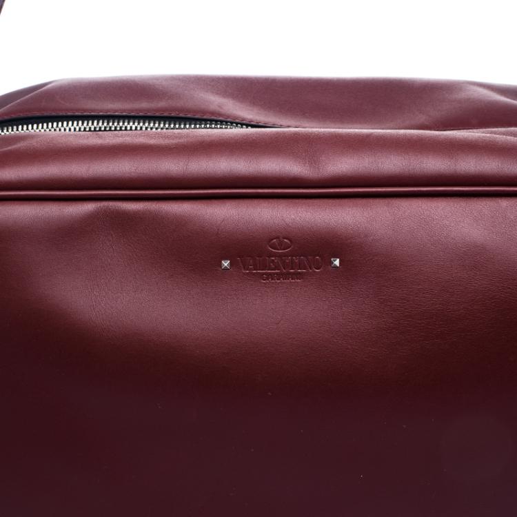Pre Owned Valentino Burgundy Leather Bag
