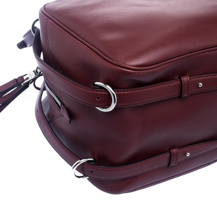 Pre Owned Valentino Burgundy Leather Bag