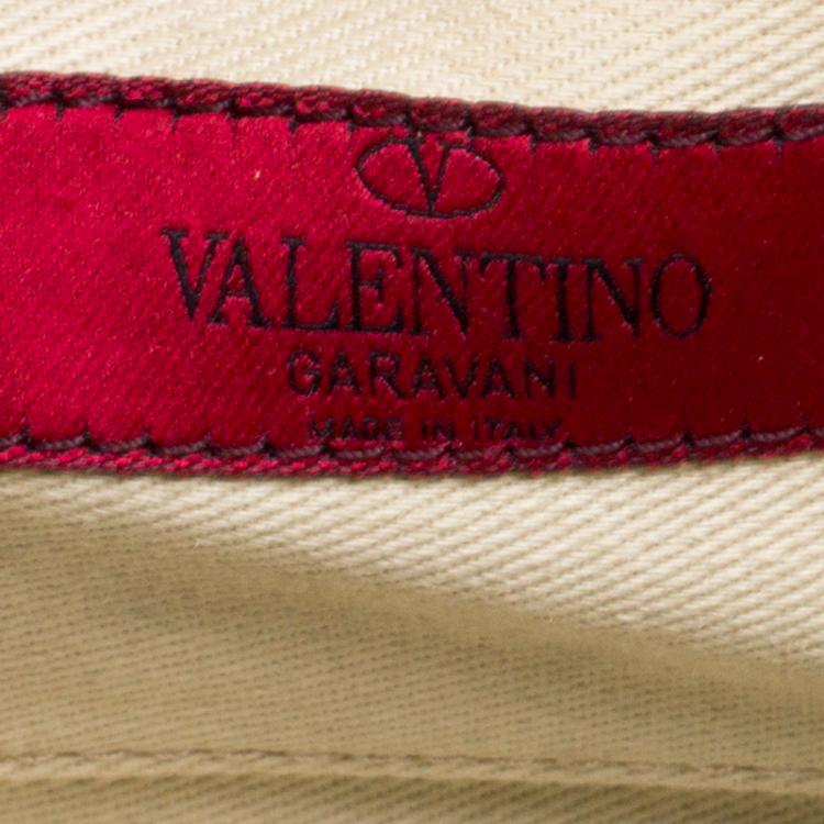 مملوكة مسبقًا Valentino Green Leather Mini Rockstud Shopper Tote