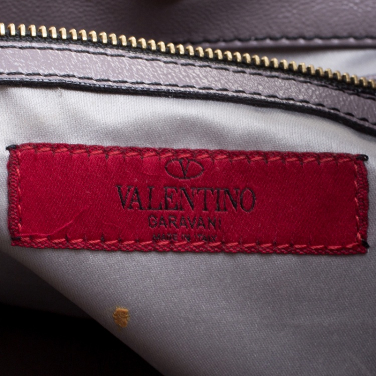 مملوكة مسبقًا Valentino Lilac Leather Small Bow Hobo