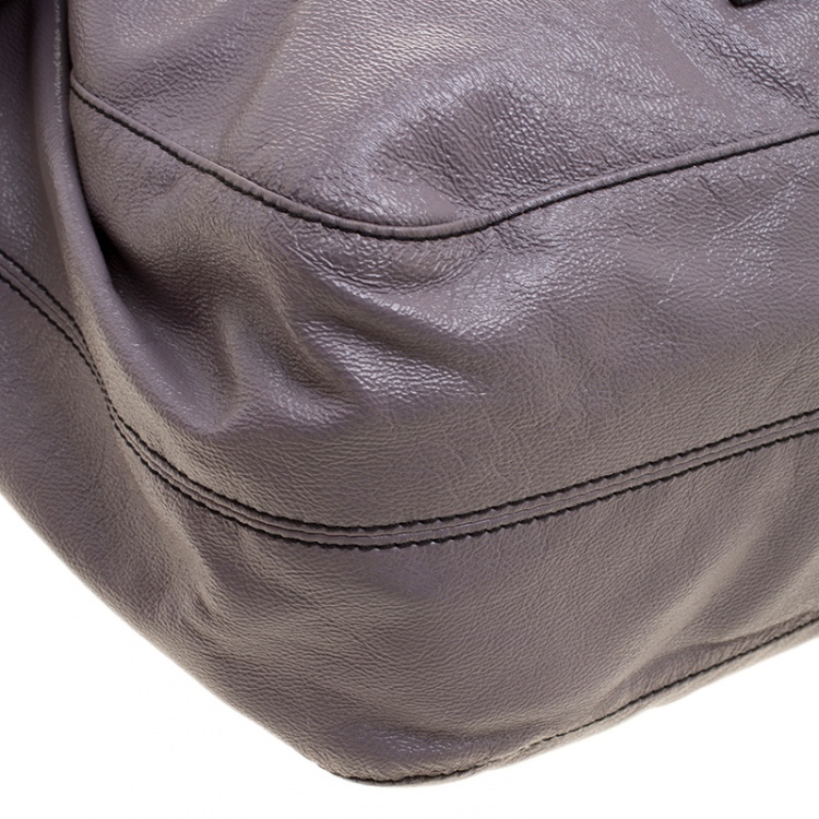 مملوكة مسبقًا Valentino Lilac Leather Small Bow Hobo