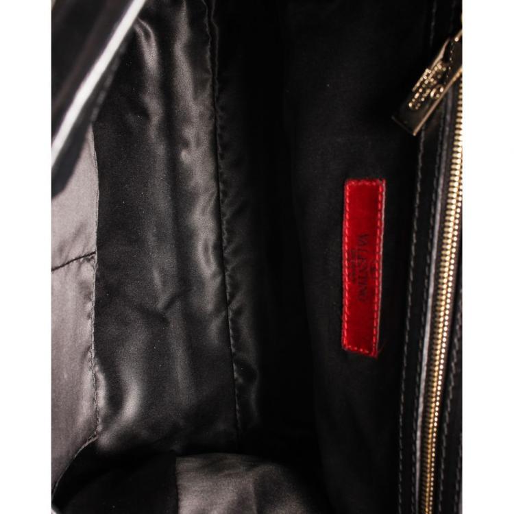 Pre Owned  Valentino Black Leather Big Bow Tote Bag