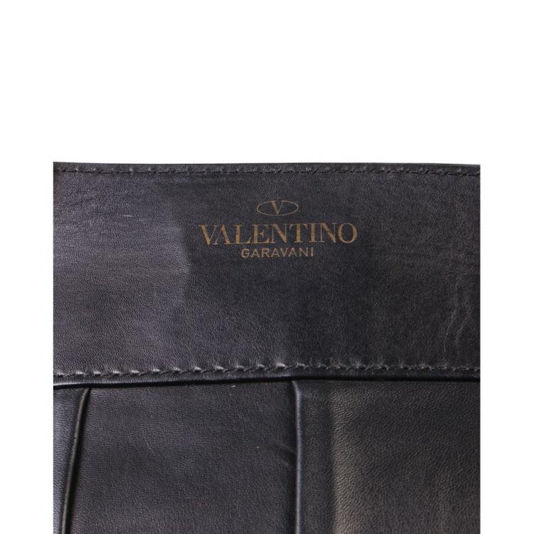 Pre Owned  Valentino Black Leather Big Bow Tote Bag