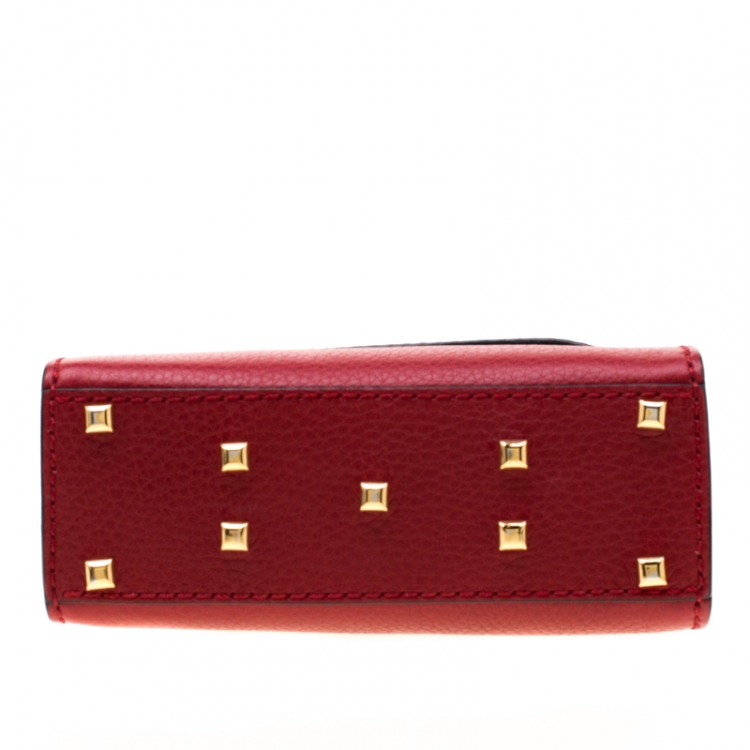 Pre Owned Valentino Red Leather Mini My Rockstud Croosbody Bag