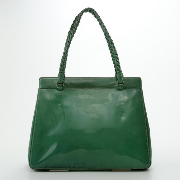 Pre Owned Valentino Patent Leather Demetra Bag