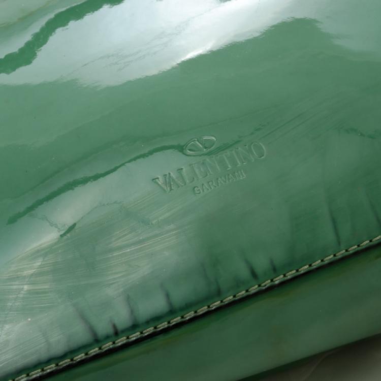 Pre Owned Valentino Patent Leather Demetra Bag