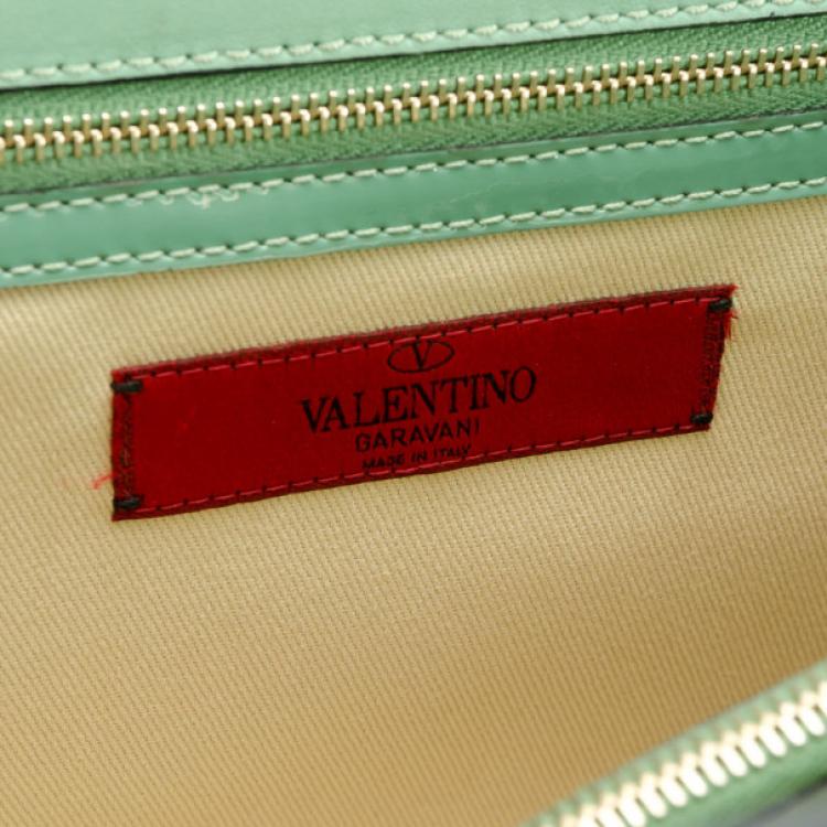 Pre Owned Valentino Patent Leather Demetra Bag