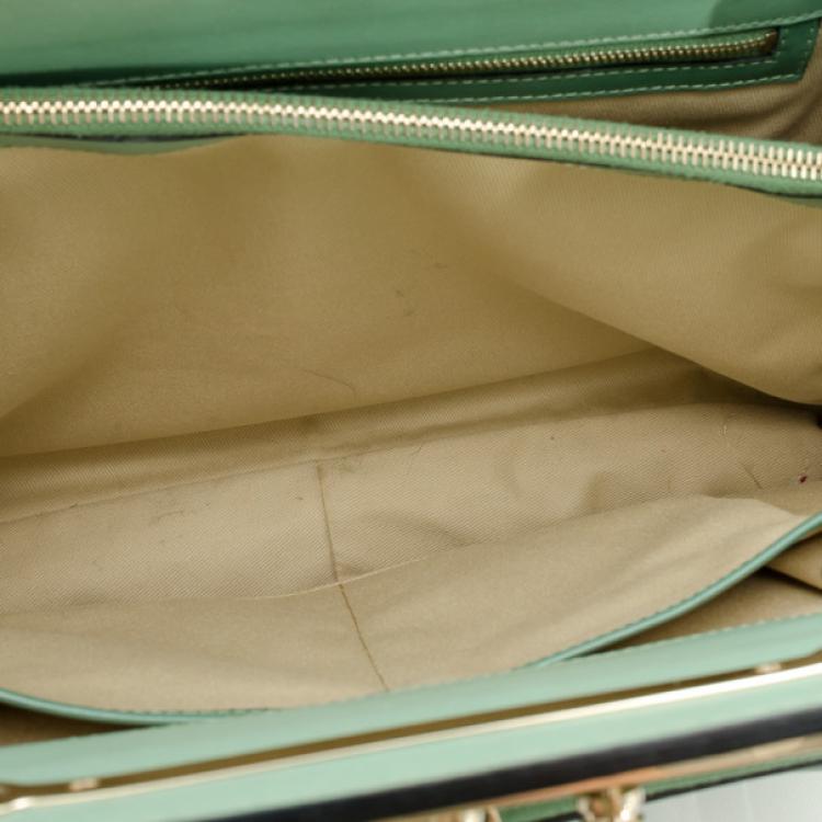 Pre Owned Valentino Patent Leather Demetra Bag
