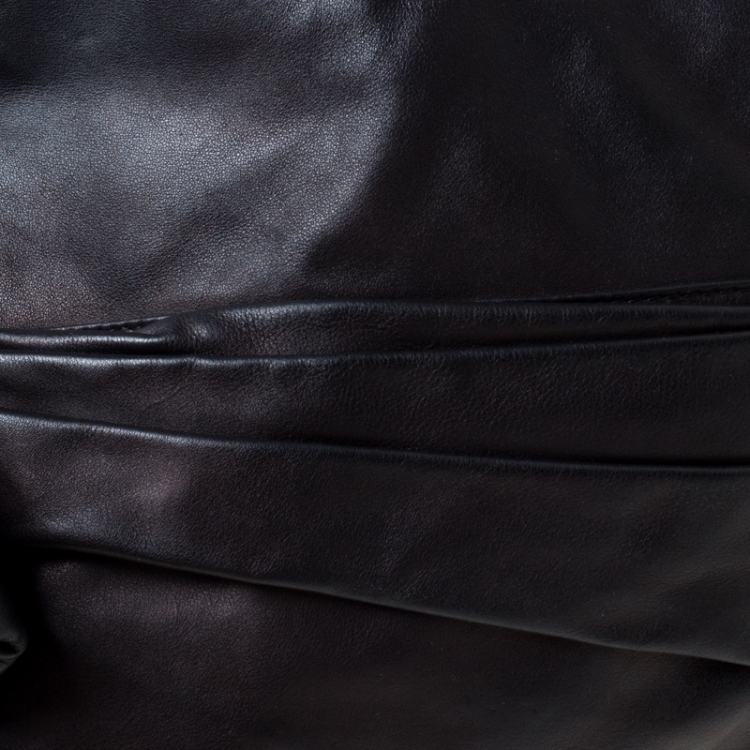 Pre Owned Valentino Black Leather Shopper Tote