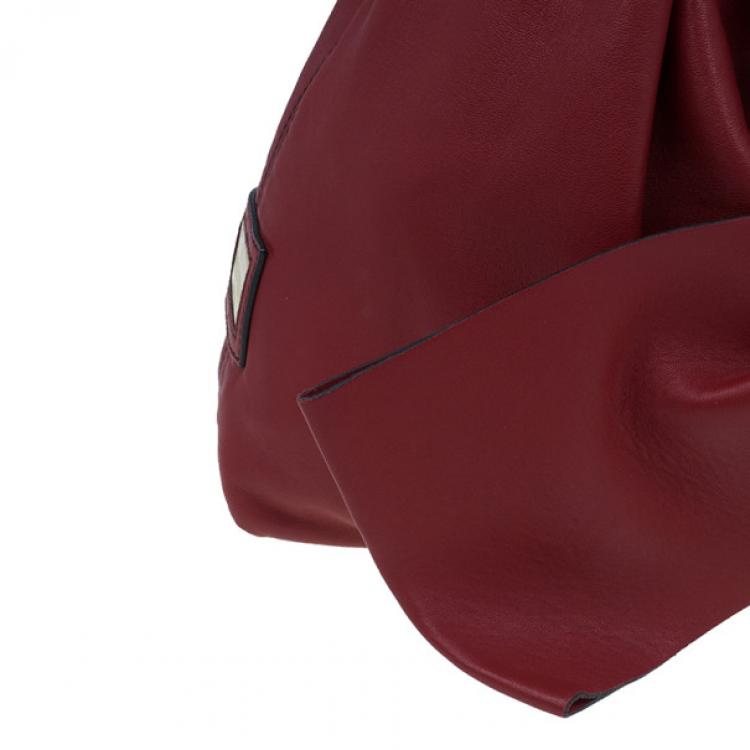 Pre Owned Valentino Red Leather Premier Bow Hobo