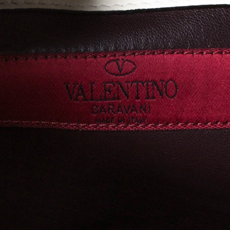 Pre Owned Valentino Multicolor Leather  Colourblock Top Handle Bag