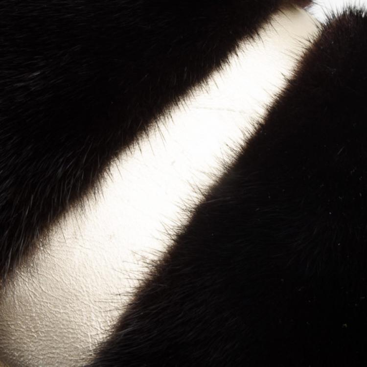 Pre Owned Valentino Black Fur Hobo