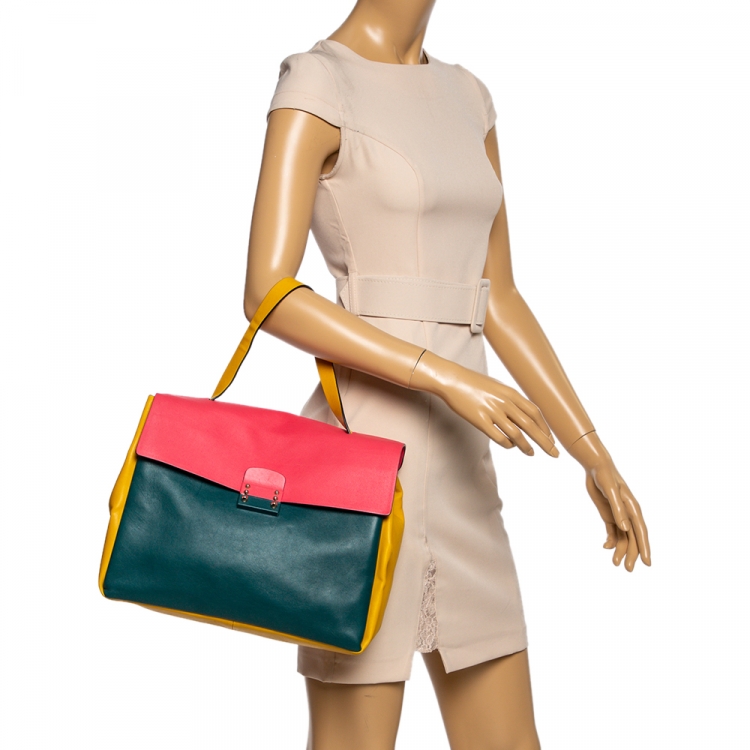 Pre Owned Valentino Multicolor Leather Mime Bag