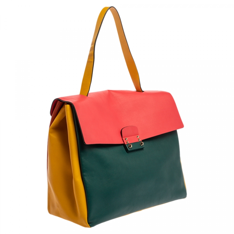 Pre Owned Valentino Multicolor Leather Mime Bag