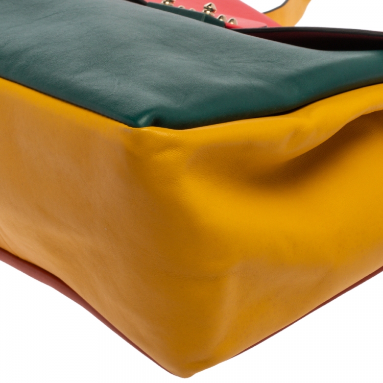 Pre Owned Valentino Multicolor Leather Mime Bag