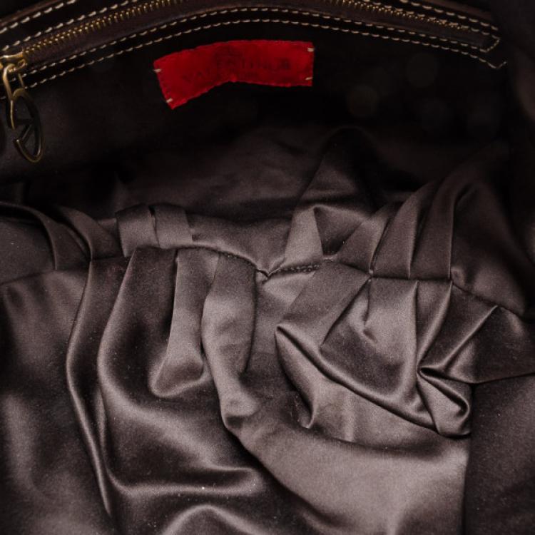 Pre Owned Valentino Suede Harlequin Patchwork Hobo