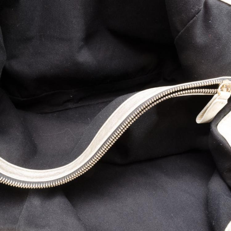 Pre Owned Valentino Nuage Bow Pale Gold Hobo