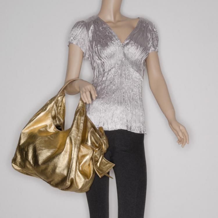 Pre Owned Valentino Nuage Handbag in Gold