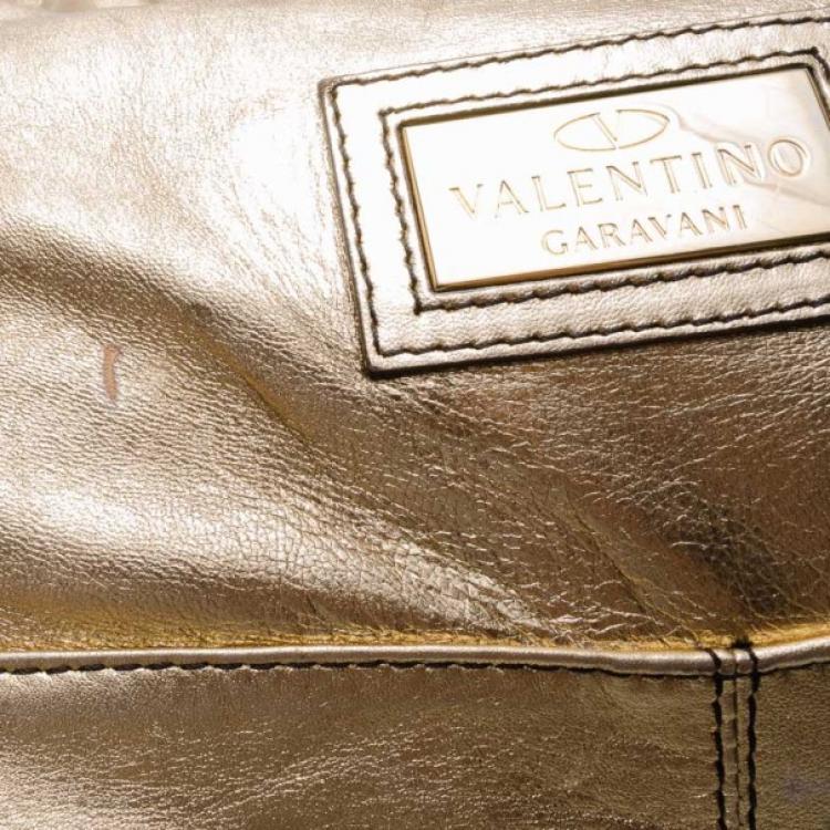 Pre Owned Valentino Nuage Handbag in Gold