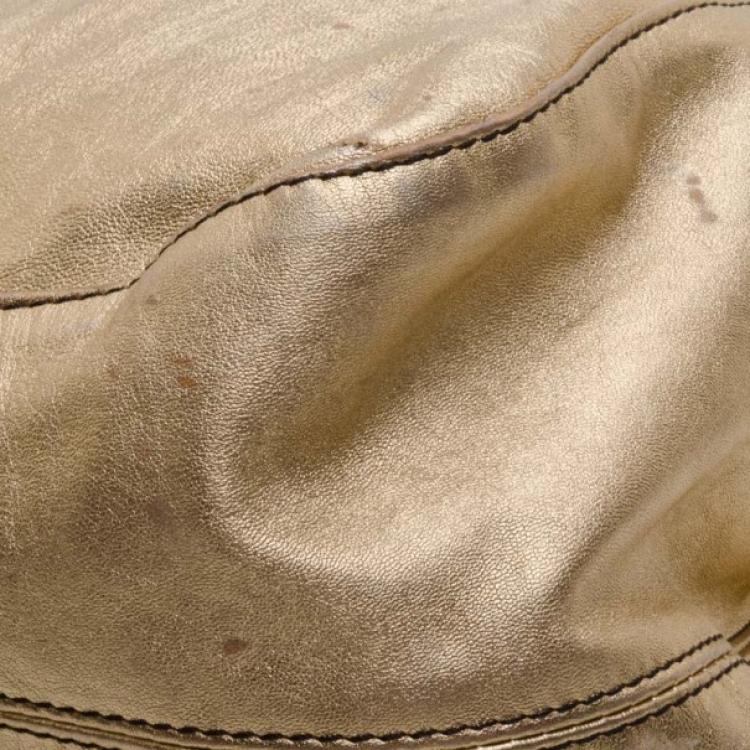 Pre Owned Valentino Nuage Handbag in Gold