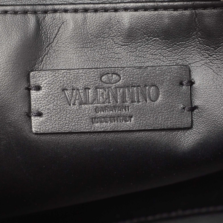 Pre Owned Valentino Black Nylon and Leather VLogo Belt Bag