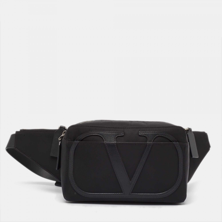 Valentino Black Nylon and Leather VLogo Belt Bag Valentino | TLC
