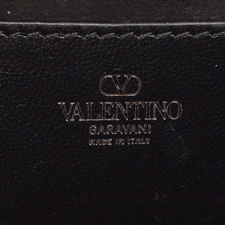 Pre Owned Valentino Black/Metallic Sequence and Leather Small Locò Toile Iconographe Bag