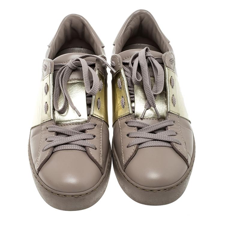 مملوكة مسبقًا Valentino Lilac Leather Open Sneakers Size 37