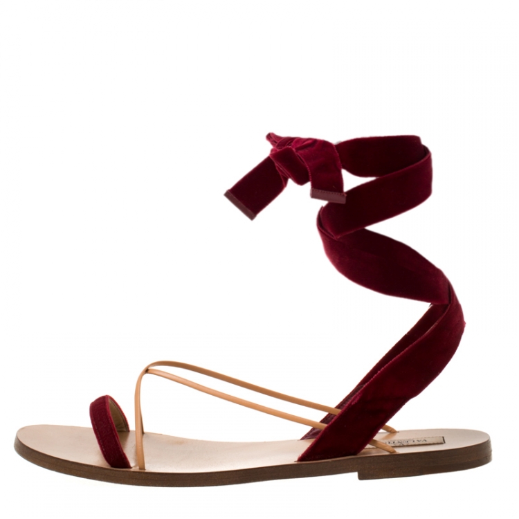 Valentino store velvet sandals