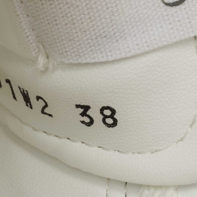 مملوكة مسبقًا Valentino White Leather Rockstud Sneakers Size 38