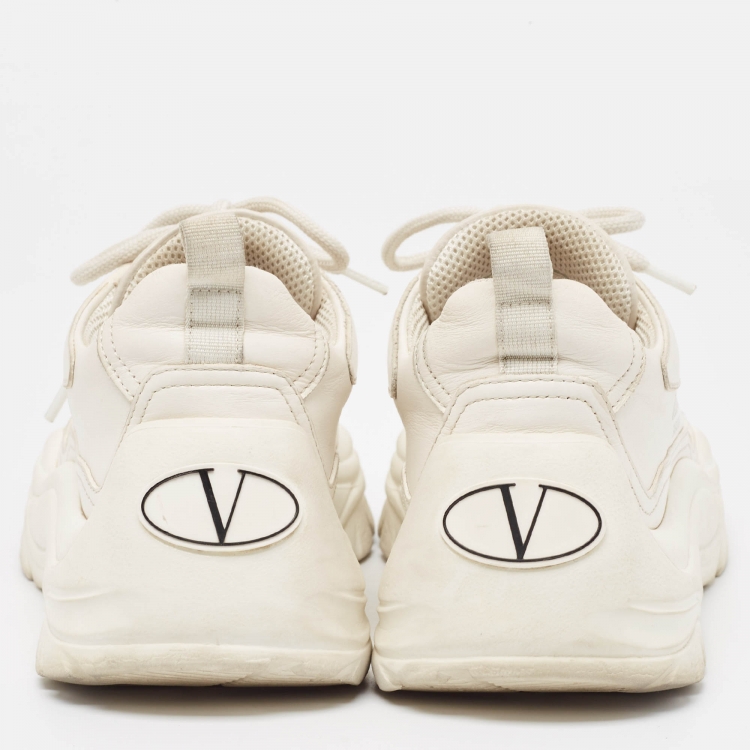 Pre Owned Valentino White Leather Gumboy Sneakers Size 38