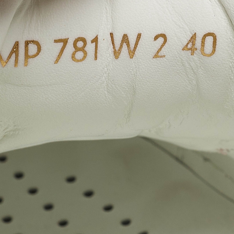Pre Owned Valentino White/Pink Leather Open Sneakers Size 40