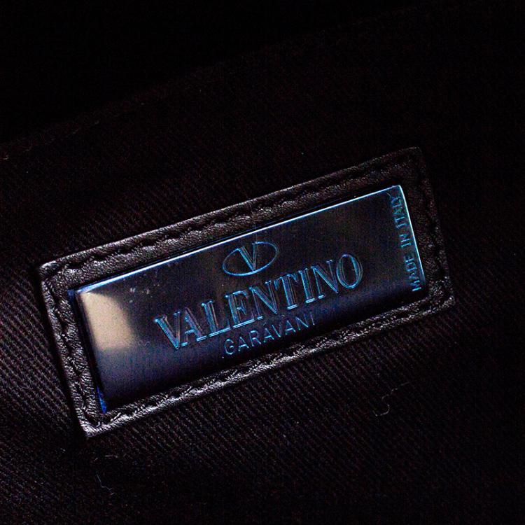 Pre Owned Valentino Black Leather Rockstud Backpack