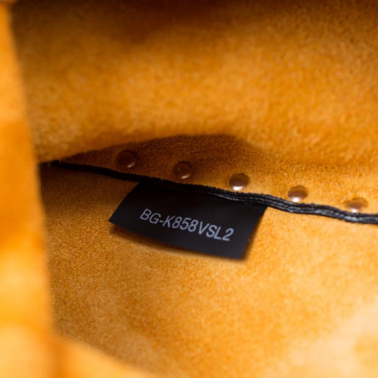 Pre Owned Valentino Yellow Leather Medium Rockstud Backpack