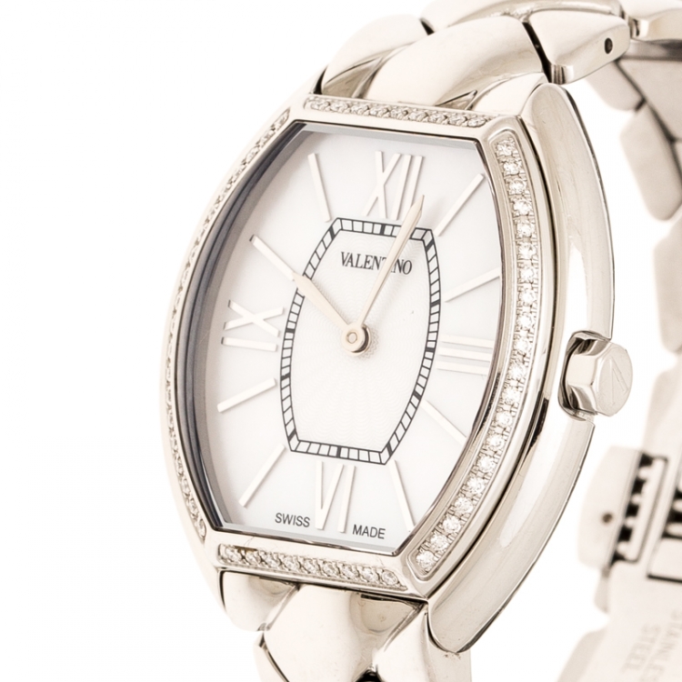 Pre Owned Valentino Mother of Pearl Stainless Steel Liaison V48 Women's Wristwatch 32 mm