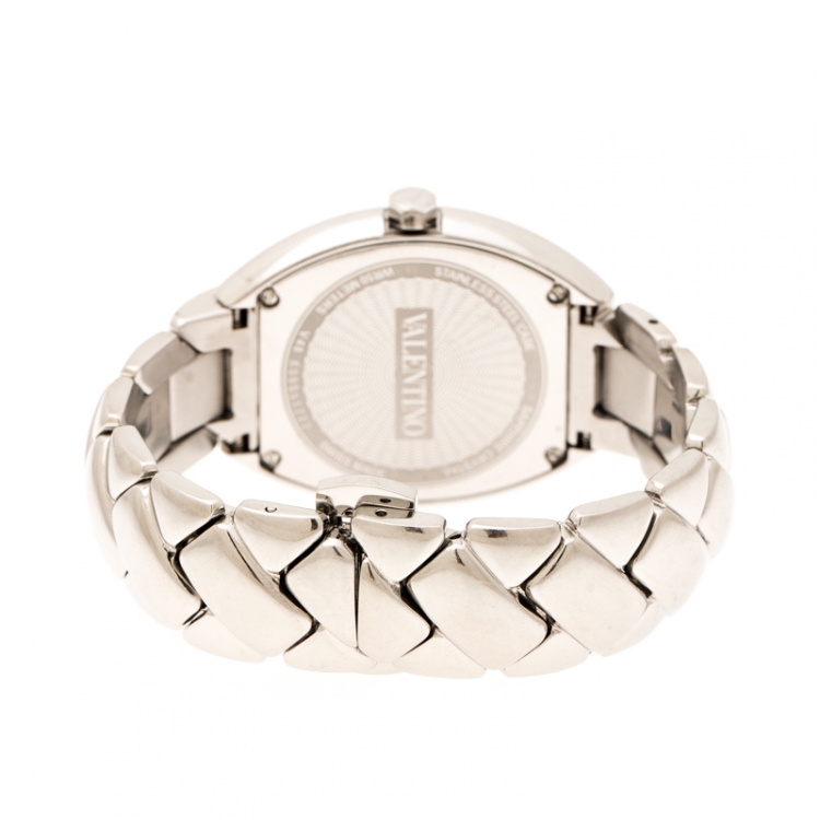 Pre Owned Valentino Mother of Pearl Stainless Steel Liaison V48 Women's Wristwatch 32 mm