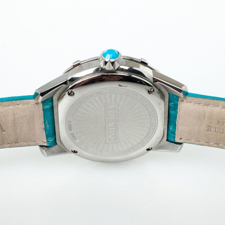 Pre Owned Valentino Sapphire Crystal Womens Wristwatch 38 MM