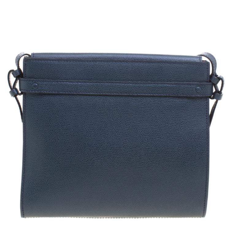 Pre Owned حقيبة كروس فاليكسترا B كيوب جلد زرقاء كحلية