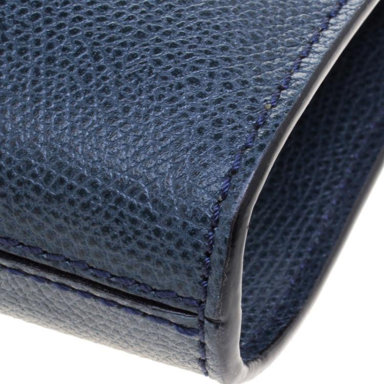 Pre Owned حقيبة كروس فاليكسترا B كيوب جلد زرقاء كحلية