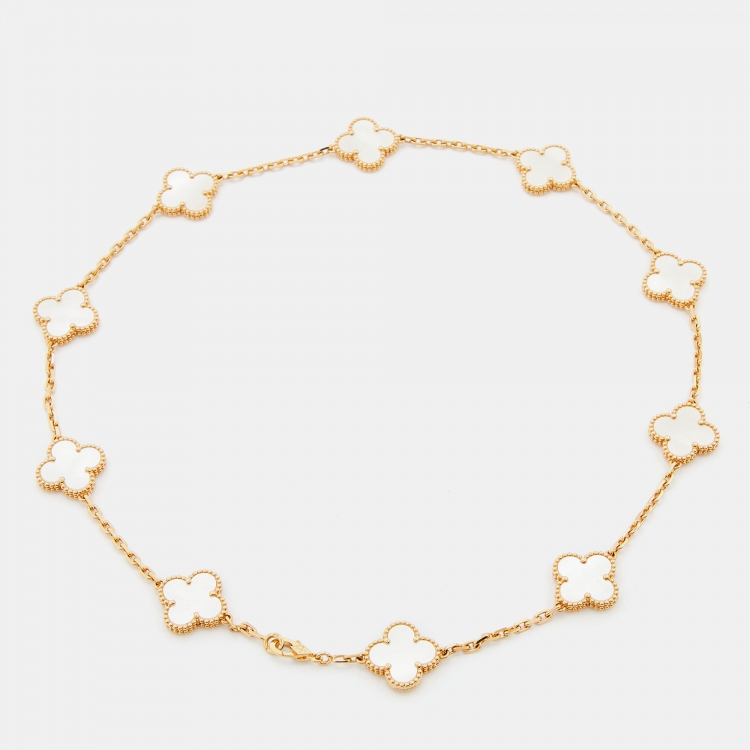 Van Cleef & Arpels Vintage Alhambra Mother of Pearl 18k White Gold