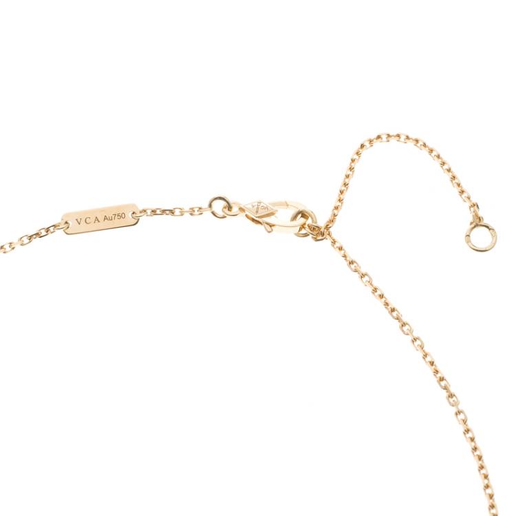 Pre Owned Van Cleef & Arpels Perlee Diamants Diamond 18k Rose Gold Pendant Necklace