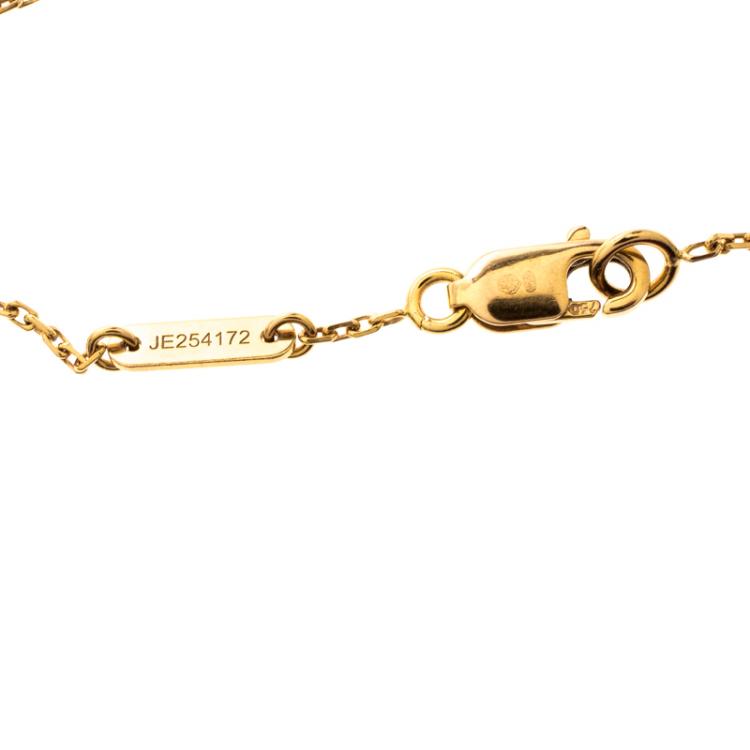 Pre Owned Van Cleef & Arpels Sweet Alhambra Textured 18k Rose Gold Bracelet