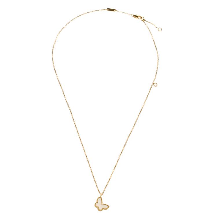 Van Cleef Arpels Sweet Alhambra Necklace And Butterfly Necklace 18K Real  Gold For Women : r/Jewelry_USA