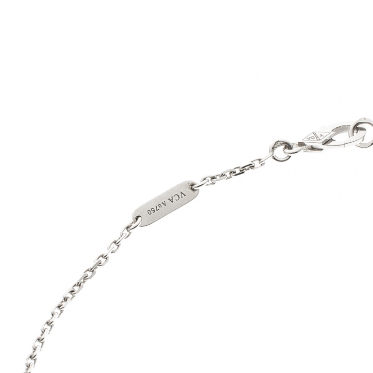 Pre Owned Van Cleef & Arpels Frivole Diamond White Pendant Necklace