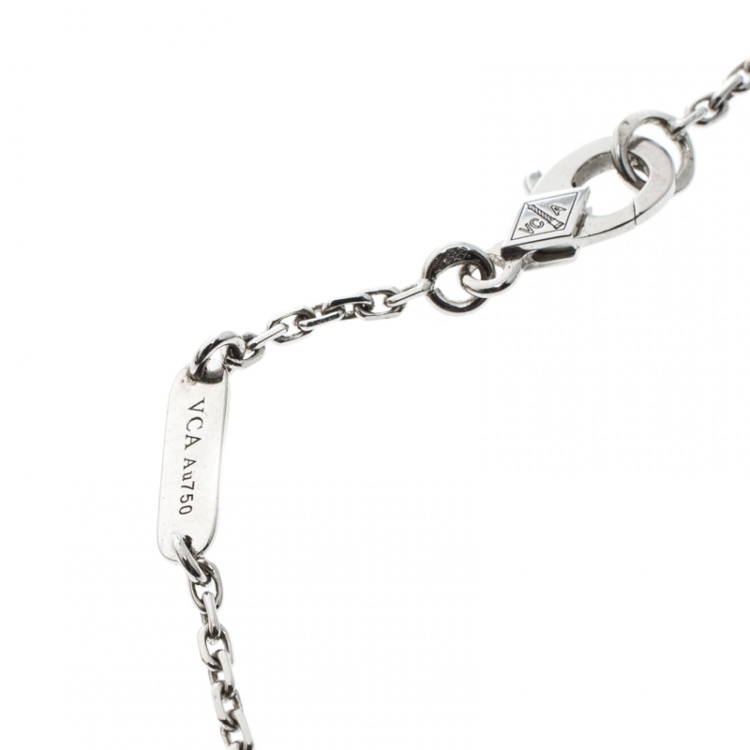 Pre Owned Van Cleef & Arpels Frivole Diamond White Pendant Necklace